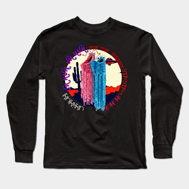 YIP YIP YIP UH HUH Long Sleeve T-Shirt by ryanmpete